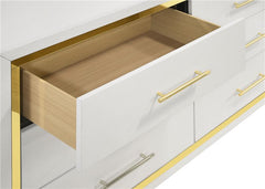Lucia 4-piece Queen Bedroom Set Beige and White - 224731Q-S4