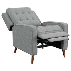 Davidson Upholstered Tufted Push Back Recliner Grey - 609567