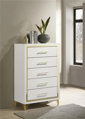 Lucia 5-drawer Bedroom Chest White - 224735