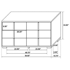 Marceline 5-piece Eastern King Bedroom Set White - 222931KE-S5