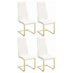 Montclair Side Chairs White and Rustic Brass (Set of 4) - 190512