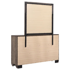 Kauffman 6-drawer Dresser with Mirror Washed Taupe - 204193M