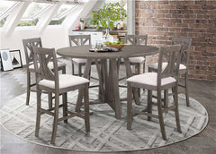 Athens Round Counter Height Table with Drop Leaf Barn Grey - 109858
