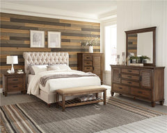 Devon Upholstered Full Panel Bed Beige - 300525F