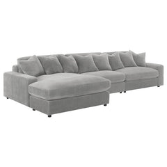Blaine Upholstered Reversible Chaise Sectional Sofa Fog - 509900-SET