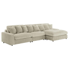 Blaine Upholstered Reversible Chaise Sectional Sofa Sand - 509899-SET