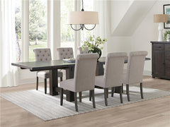 Calandra 7-piece Rectangular Dining Set with Extension Leaf Vintage Java and Beige - 192951-S7B
