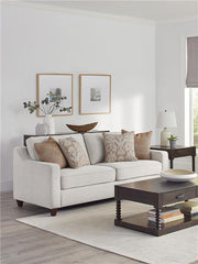Christine Upholstered Sloped Arm Sofa Beige - 552061