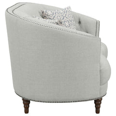 Avonlea 2-piece Upholstered Sloped Arm Sofa Set Grey Fabric - 505641-S2