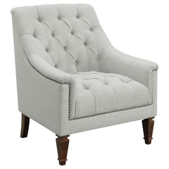 Avonlea Fabric Upholstered Sloped Arm Chair Grey Fabric - 505643