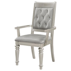 Bling Game Open Back Arm Chairs Metallic (Set of 2) - 106473