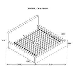 Gregory Upholstered California King Panel Bed Graphite - 316020KW
