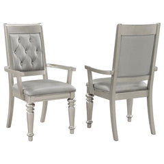 Bling Game Open Back Arm Chairs Metallic (Set of 2) - 106473