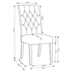 Douglas Tufted Back Dining Chairs Vineyard Oak (Set of 2) - 123052