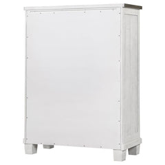 Lilith 5-drawer Bedroom Chest Distressed White - 224475