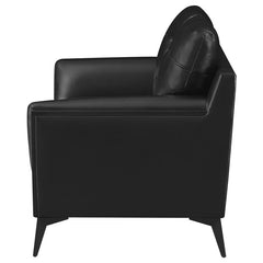 Moira Upholstered Wedge Arm Tufted Loveseat Black - 511132