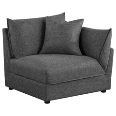 Sasha Upholstered RAF Chair Barely Black - 551684RAF