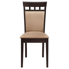 Gabriel Upholstered Side Chairs Cappuccino and Tan (Set of 2) - 100773