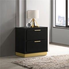 Caraway 2-drawer Nightstand Black - 224782