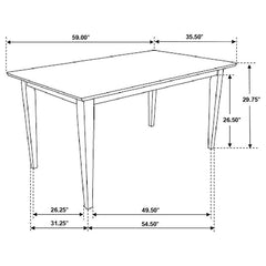 Gabriel Rectangular Dining Table Cappuccino - 100771
