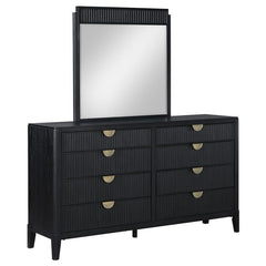 Brookmead 8-drawer Dresser with Mirror Black - 224713M