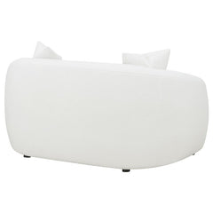 Isabella Faux Sheepskin Upholstered Loveseat Natural - 509872