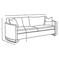 Corliss 2-piece Upholstered Arched Arm Sofa Set Beige - 508821-S2