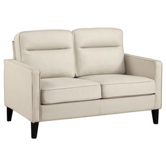 Jonah 2-piece Upholstered Track Arm Sofa Set Ivory - 509651-S2