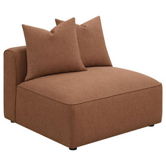 Jennifer Upholstered Armless Chair Terracotta - 551591