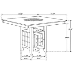 Gabriel 9-piece Square Counter Height Dining Set Cappuccino - 100438-S9A