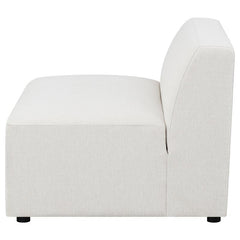 Freddie Upholstered Tight Back Armless Chair Pearl - 551641