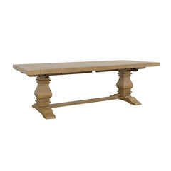 Florence Double Pedestal Dining Table Rustic Smoke - 180201