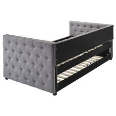 Mockern Upholstered Twin Daybed with Trundle Grey - 302161