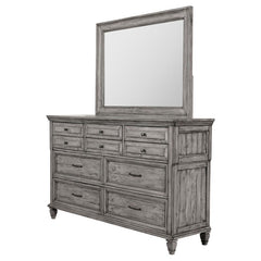 Avenue 8-drawer Dresser with Mirror Weathered Grey - 224033M