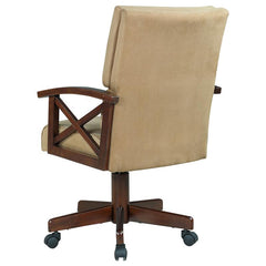 Marietta Upholstered Game Chair Tobacco and Tan - 100172