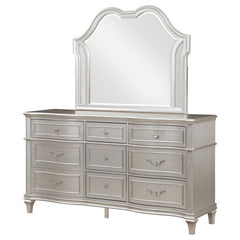 Evangeline 9-drawer Dresser with Mirror Silver Oak - 223393M