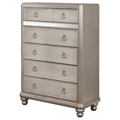 Bling Game 6-drawer Chest Metallic Platinum - 204185