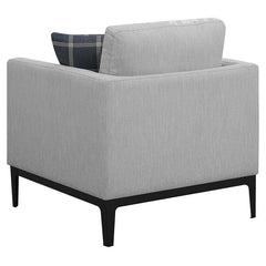 Apperso 3-piece Upholstered Track Arm Sofa Set Light Grey - 508681-S3