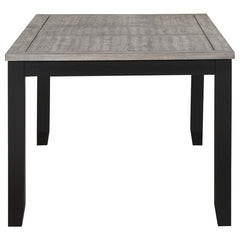 Elodie 7-piece Dining Table Set with Extension Leaf Grey and Black - 121221-S7