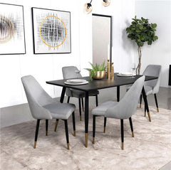 Zetta Rectangular Dining Table Black and Gold - 190341