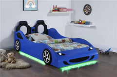 Cruiser Wood Twin LED Car Bed Blue - 400478