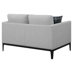 Apperson Upholstered Track Arm Loveseat Light Grey - 508682