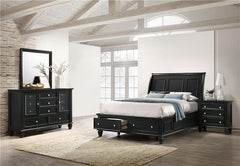 Sandy Beach 4-piece Eastern King Bedroom Set Black - 201329KE-S4
