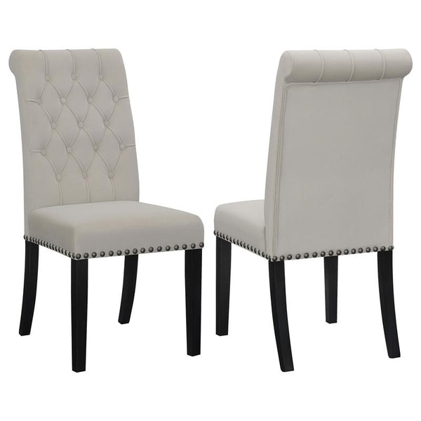 Alana Upholstered Tufted Side Chairs with Nailhead Trim (Set of 2) - 115182