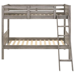 Ryder Wood Twin Over Twin Bunk Bed Weathered Taupe - 400818