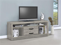 Burke 2-drawer Engineered Wood 59" TV Stand Grey Driftwood - 701024