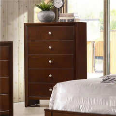 Serenity Rectangular 5-drawer Chest Rich Merlot - 201975