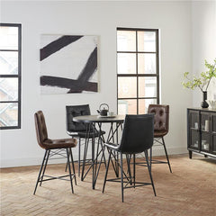 Rennes Round Table Black and Gunmetal - 106348