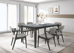 Stevie Upholstered Demi Arm Dining Side Chairs Brown Grey and Black (Set of 2) - 115112