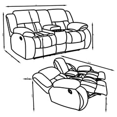 Weissman 3-piece Upholstered Reclining Sofa Set Grey - 601921-S3